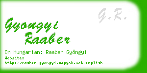gyongyi raaber business card