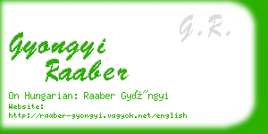 gyongyi raaber business card